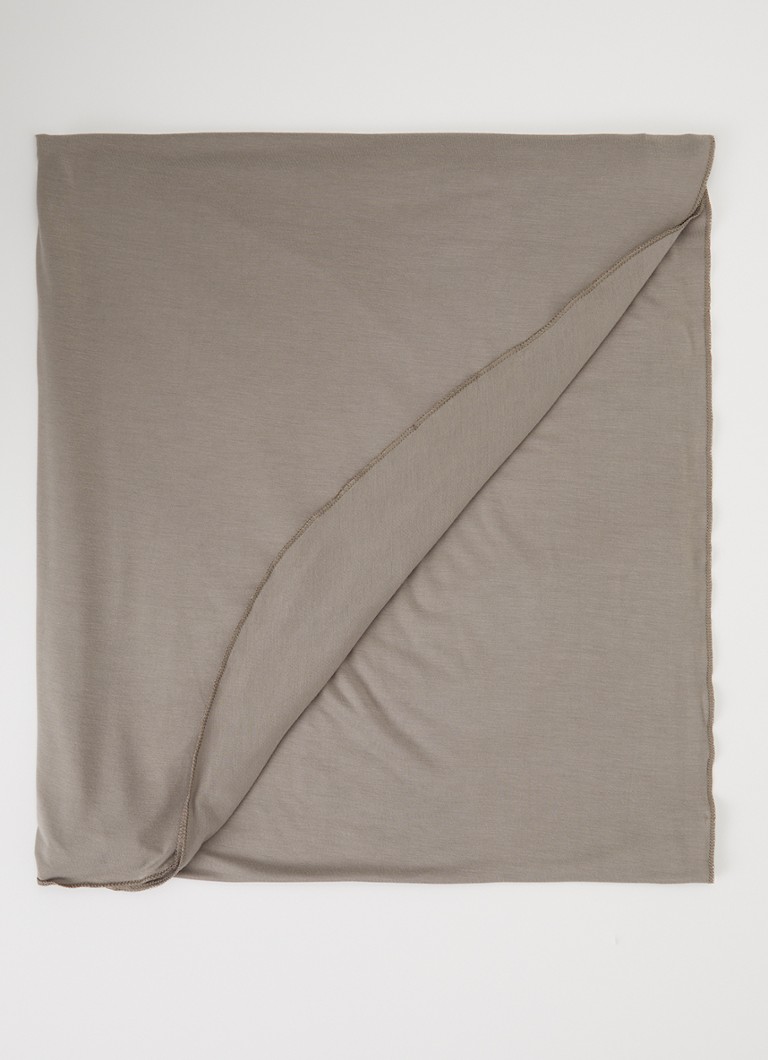 LES Atelier Dames Bamboo Jersey hoofddoek 180 x 82 cm in de kleur Zilver, maat: one size