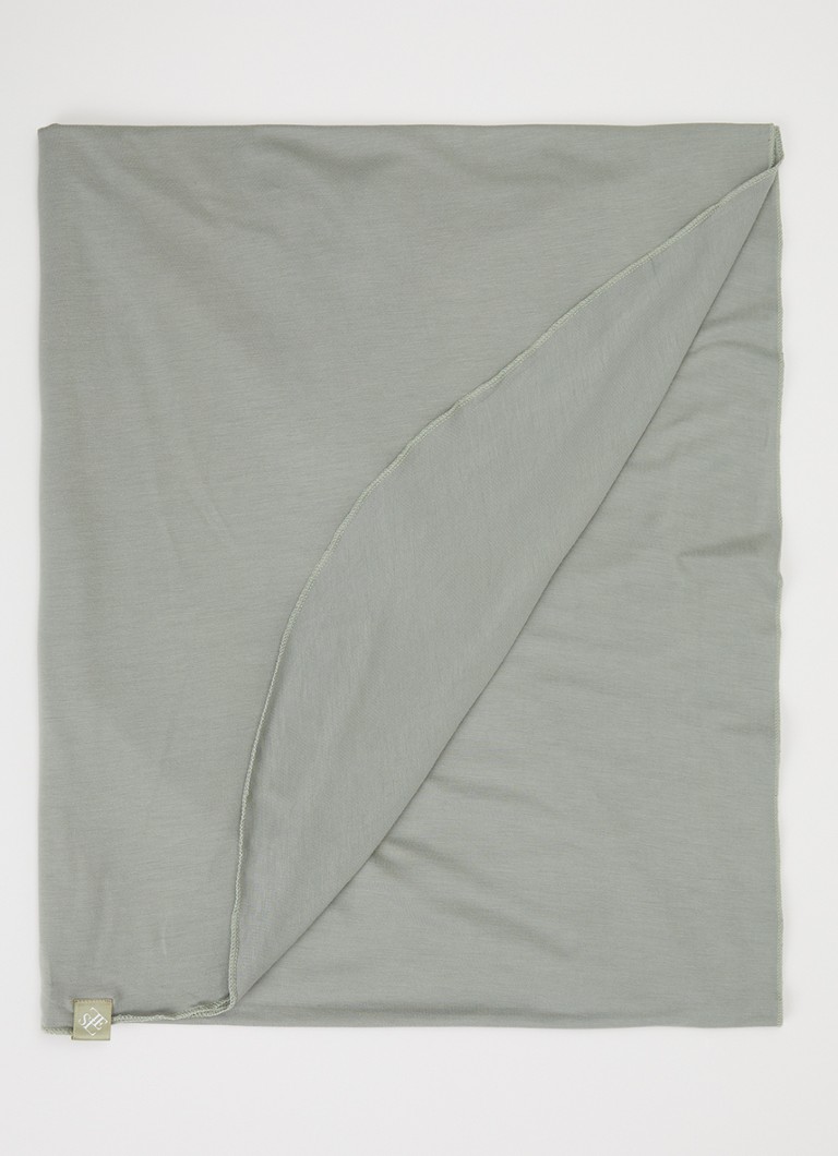 LES Atelier Dames Bamboo Jersey hoofddoek 180 x 82 cm in de kleur Grijs, maat: one size