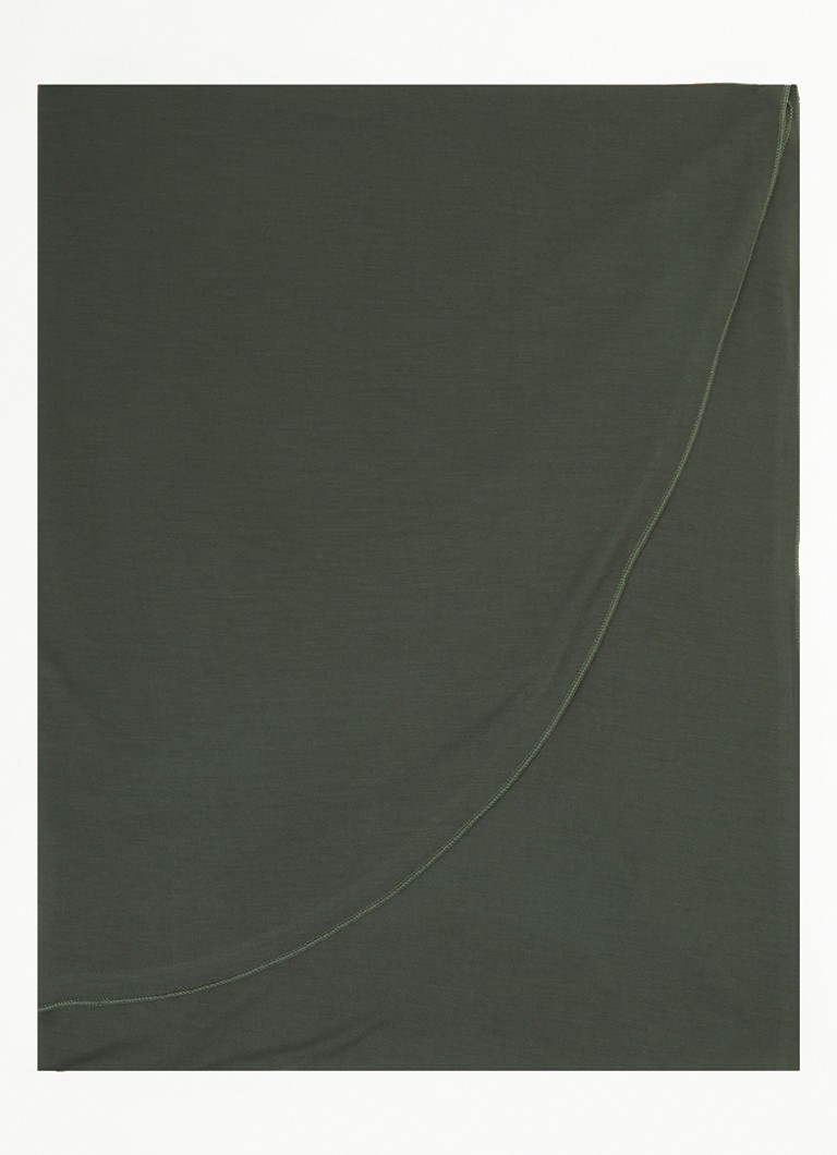 LES Atelier Dames Hoofdoek met logo 180 x 80 cm in de kleur Middengrijs, maat: ONE SIZE