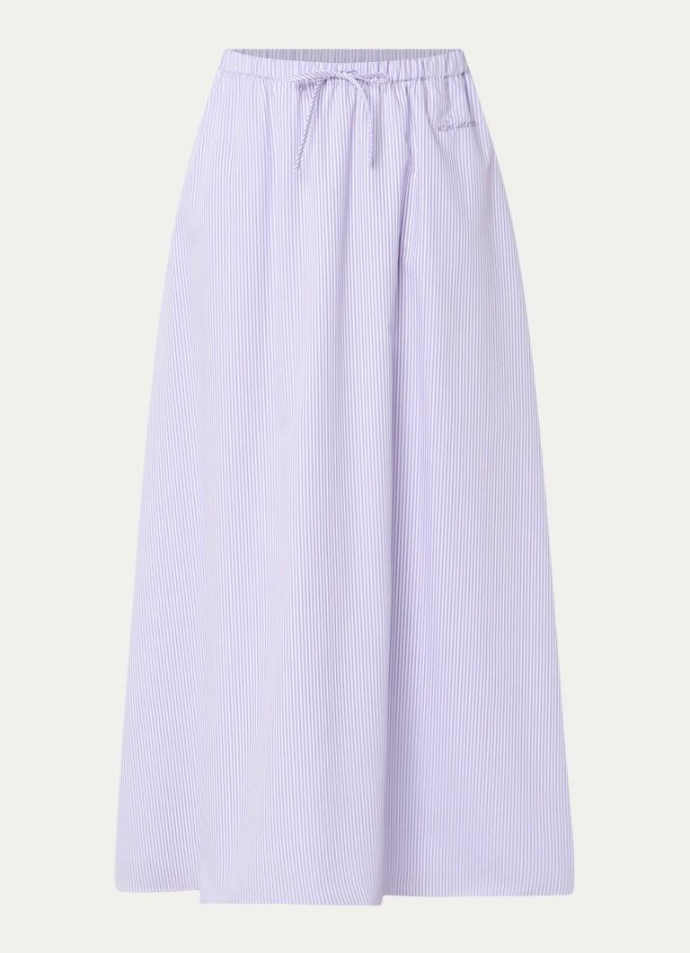 LES Atelier Dames Luna maxi A-lijn rok met steekzakken in de kleur Lila, maat: M