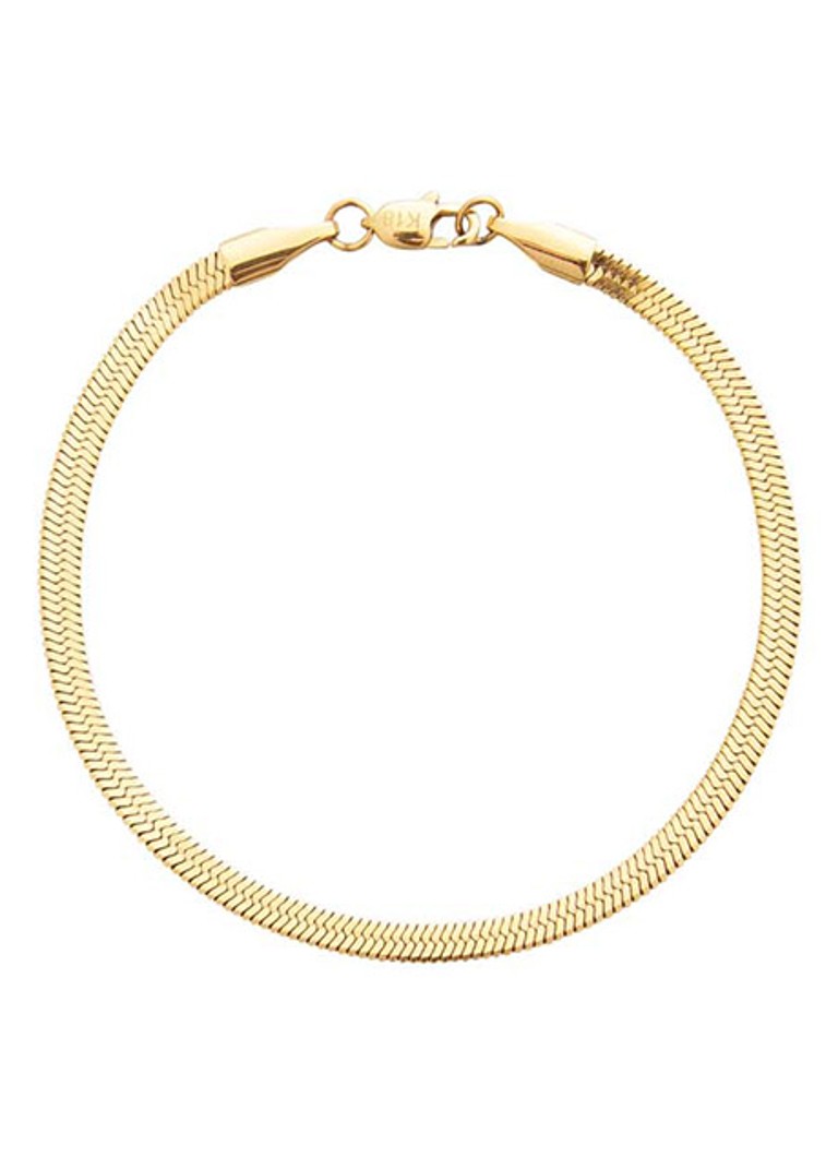 Mockberg Dames Thin Snake armband MO572 in de kleur Goud, maat: ns