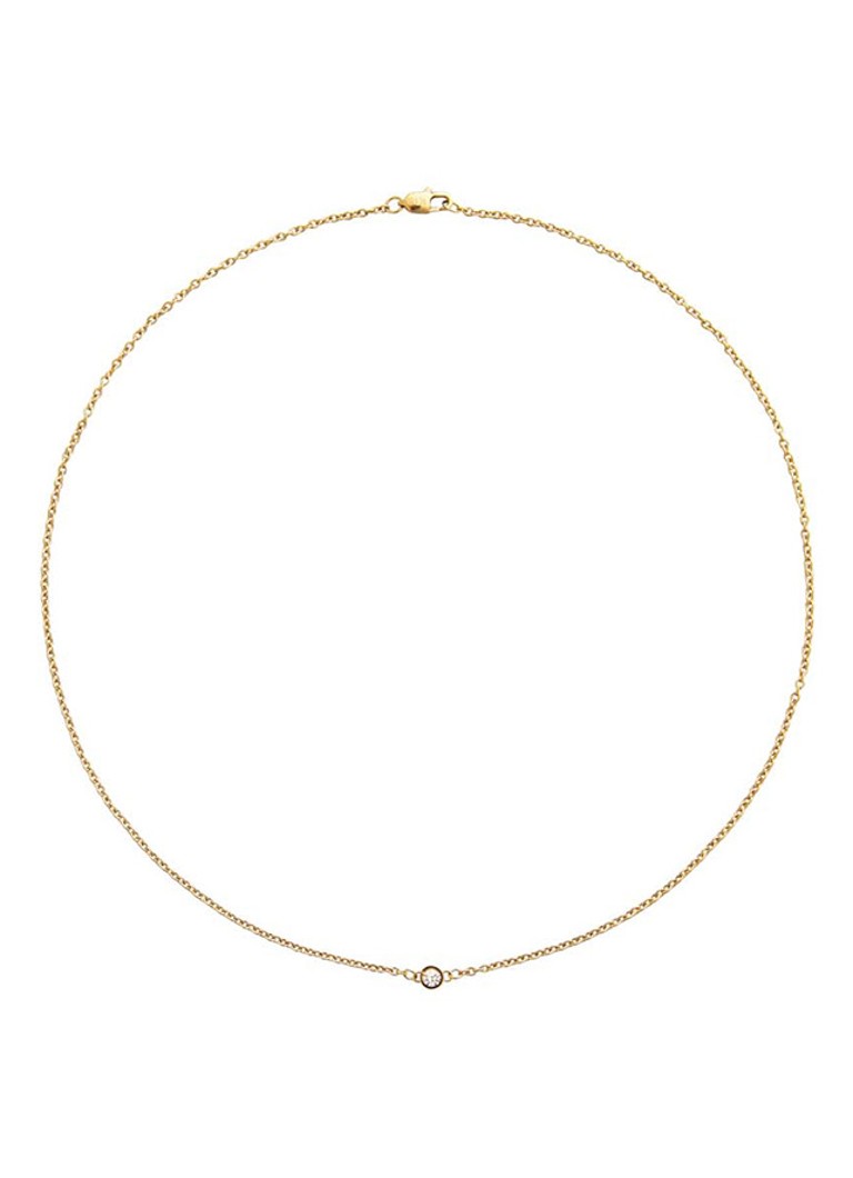 Mockberg Dames Thin Diamond ketting MO560 in de kleur Goud, maat: ns