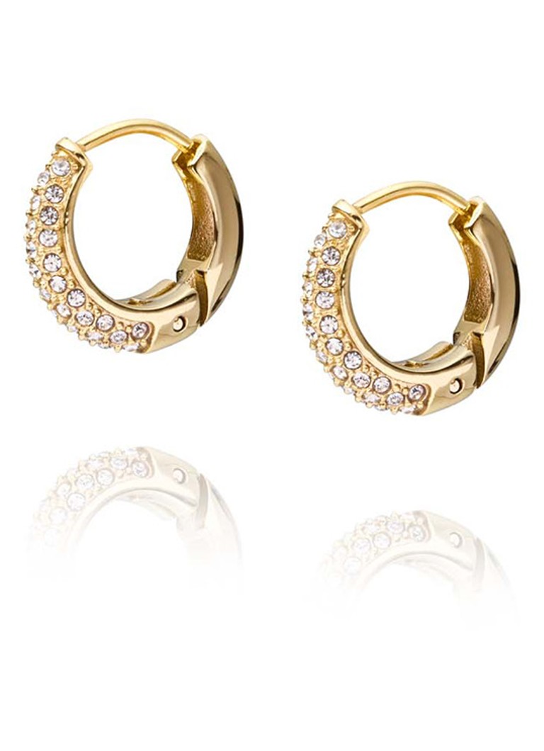 Mockberg Dames Pavé Precious small oorringen MB0194 in de kleur Goud, maat: ns