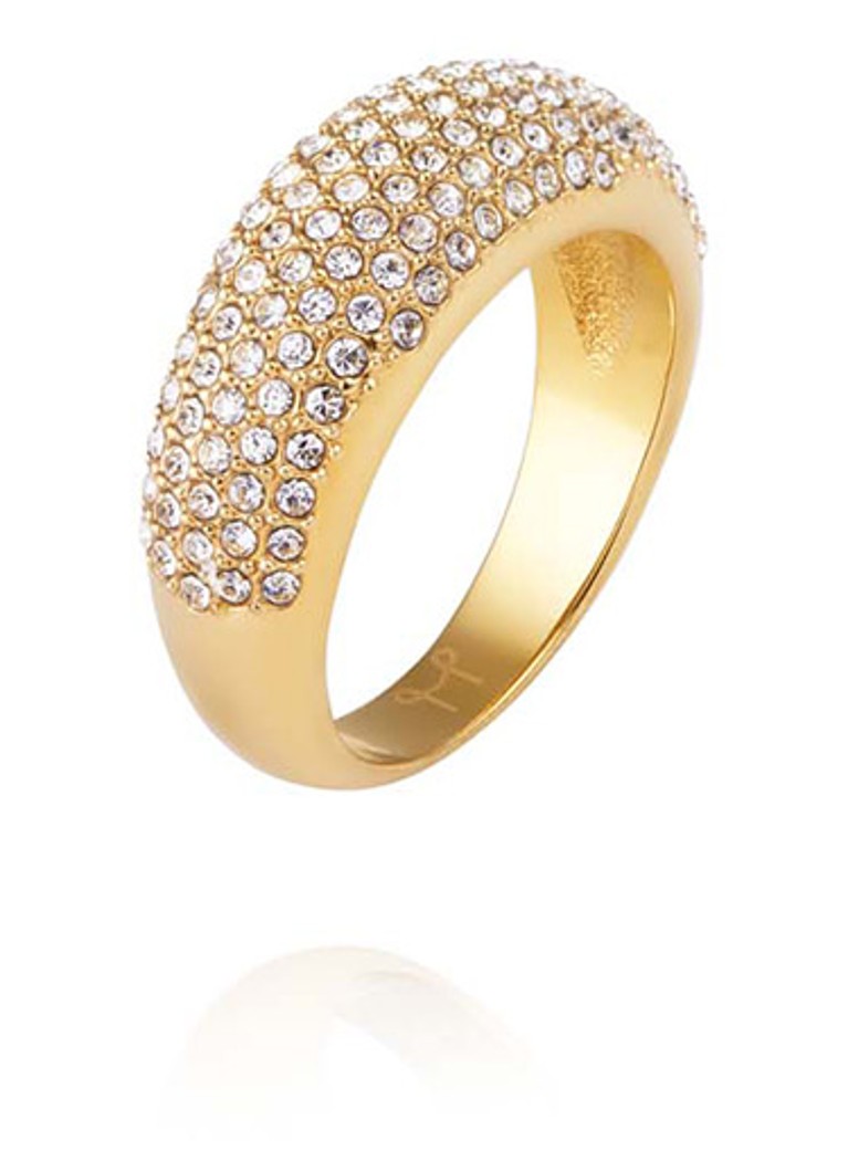 Mockberg Dames Treasure ring met zirkonia MO214 in de kleur Goud, maat: 54MM