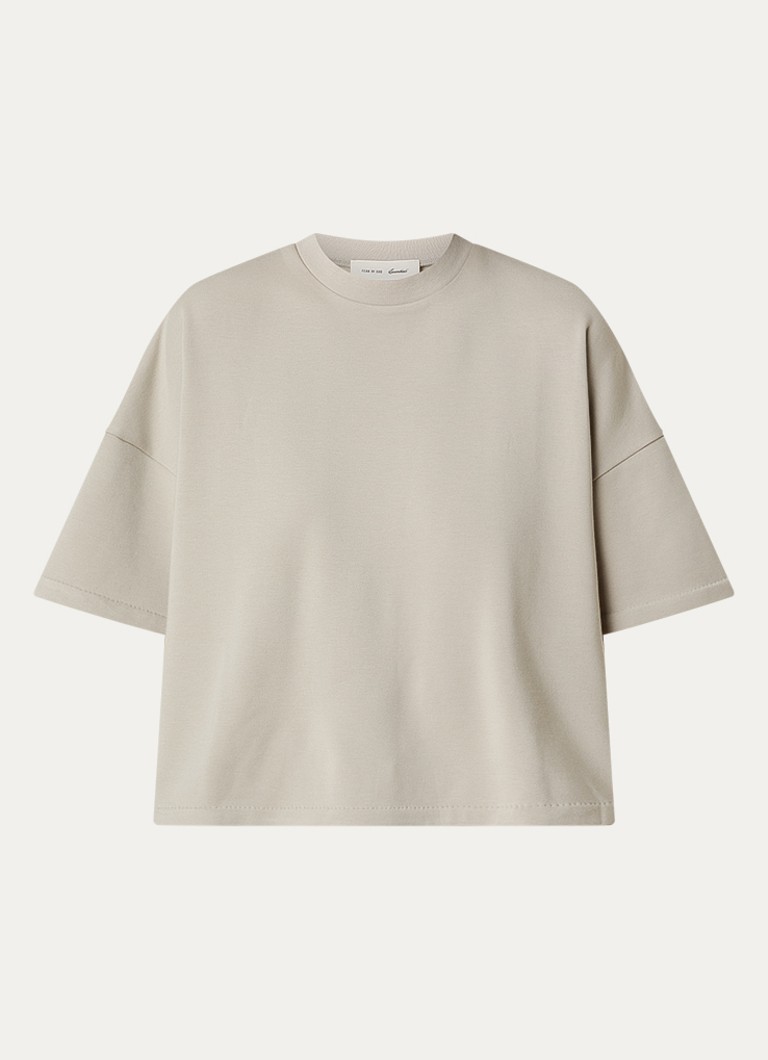 Fear of God Essentials Dames T-shirt met logo en ronde hals in de kleur Beige, maat: M