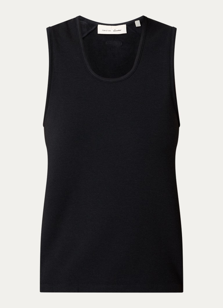 Fear of God Essentials Dames Tanktop met stretch in de kleur Zwart, maat: S