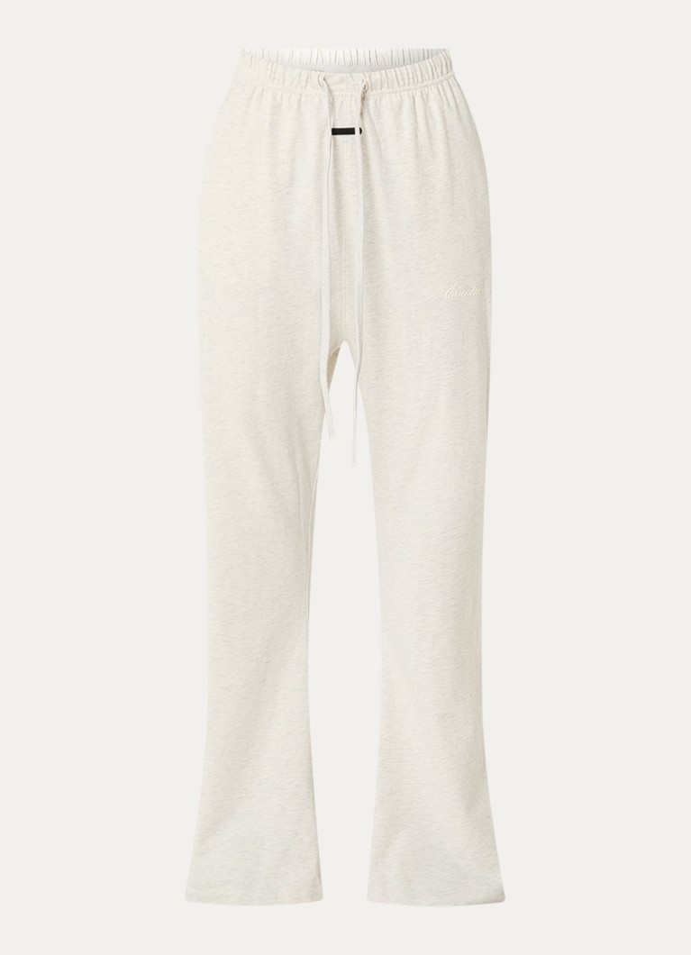Fear of God Essentials Dames High waist flared fit broek met steekzakken in de kleur Lichtgrijs, maat: S