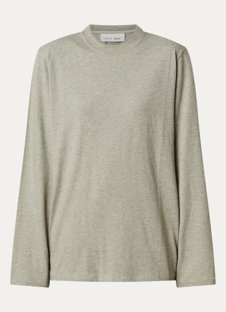 Fear of God Essentials Dames Longsleeve met backprint in de kleur Grijsmele, maat: XS