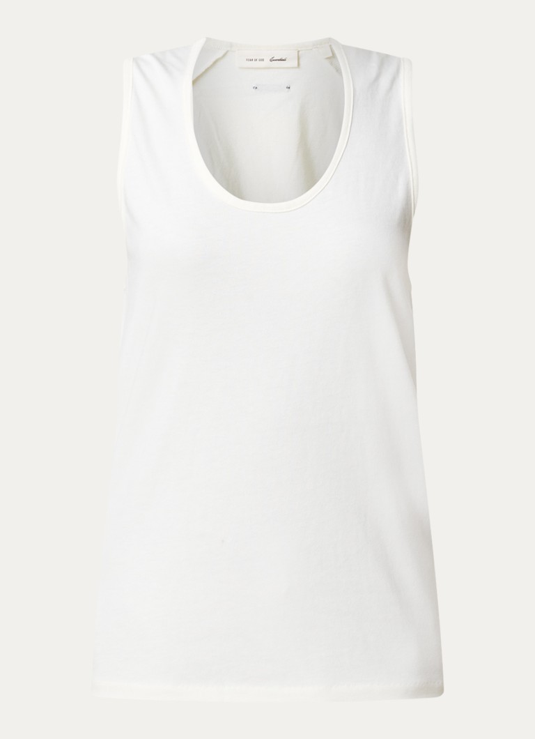 Fear of God Essentials Dames Tanktop met ronde hals in de kleur Creme, maat: L