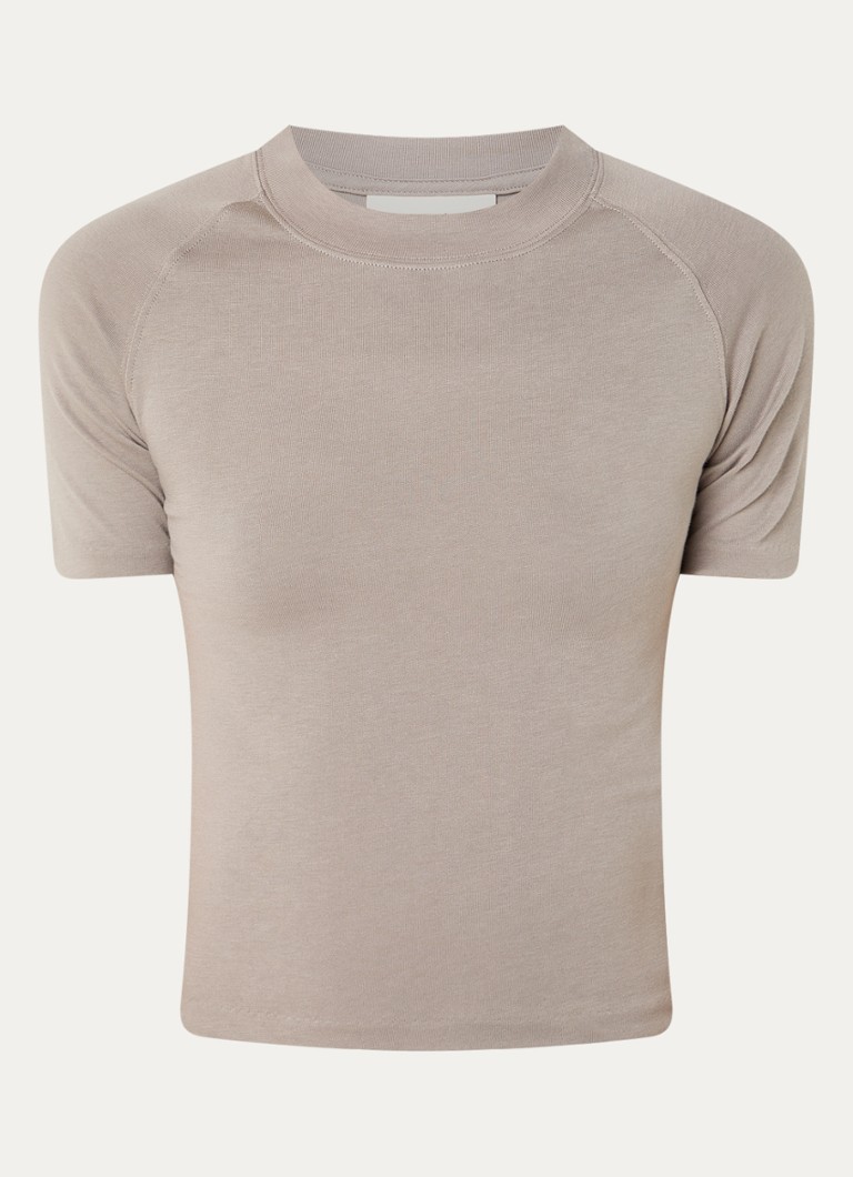 Fear of God Essentials Dames T-shirt met ronde hals in de kleur Taupe, maat: L