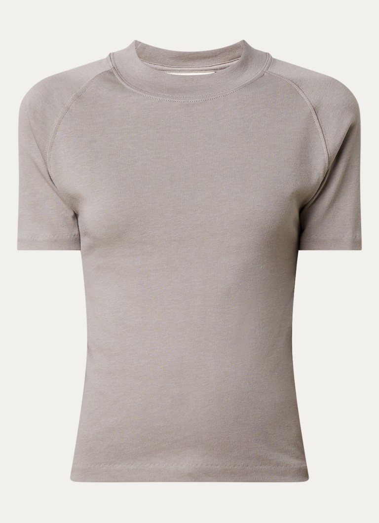 Fear of God Essentials Dames T-shirt met ronde hals in de kleur Taupe, maat: L