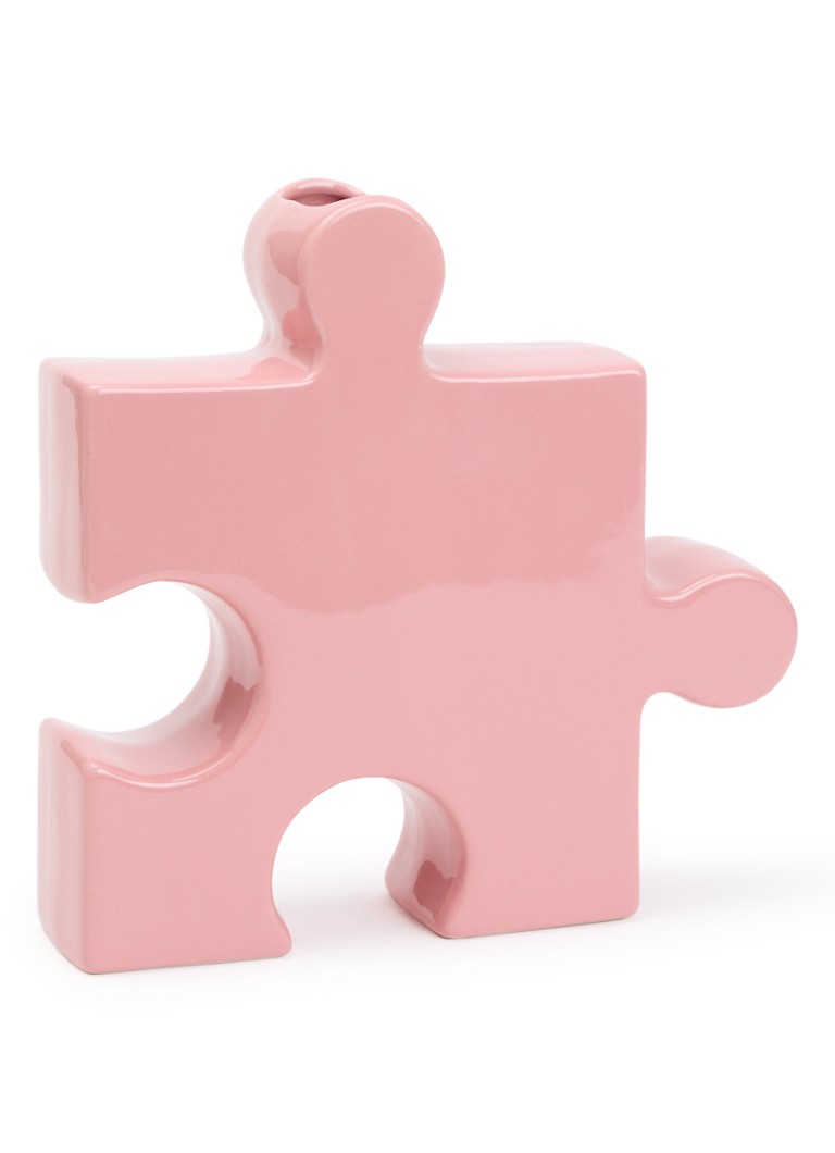 Fluid Market Puzzle vaas 23 cm Roze - Deal