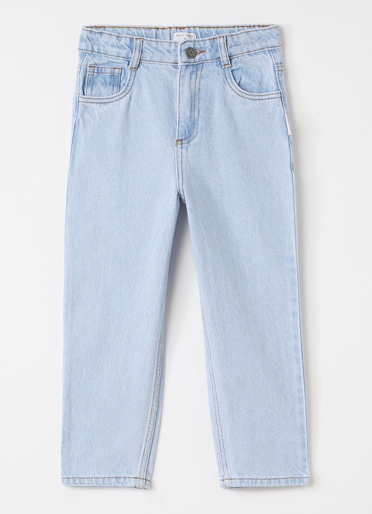 Petit Blush Meisjes Straight leg jeans met lichte wassing in de kleur Indigo, maat: 10Y=140
