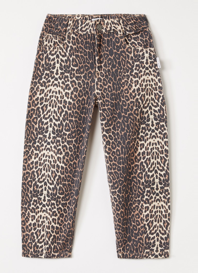 Petit Blush Meisjes Balloon fit jeans met lichte wassing in de kleur Bruin, maat: 6Y=116