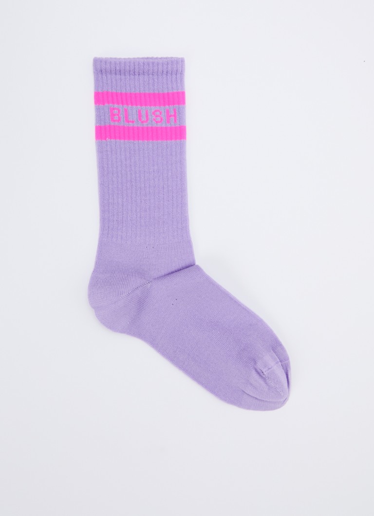 Petit Blush Meisjes Sport sokken in katoenblend met logo in de kleur Lila, maat: 98-104