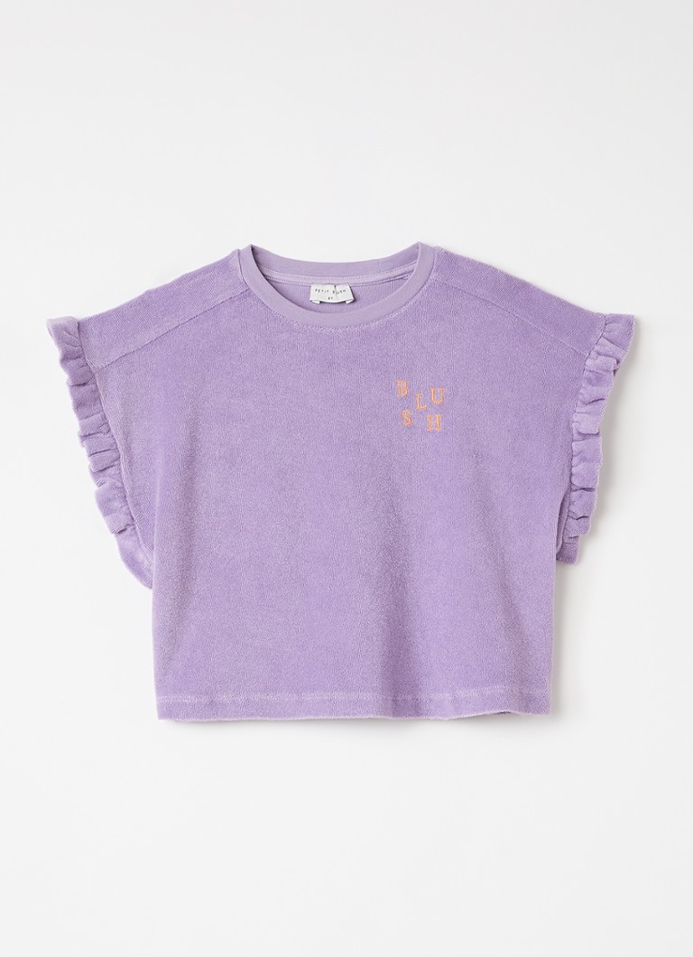 Petit Blush Heren Top van badstof in de kleur Lila, maat: 10Y=140