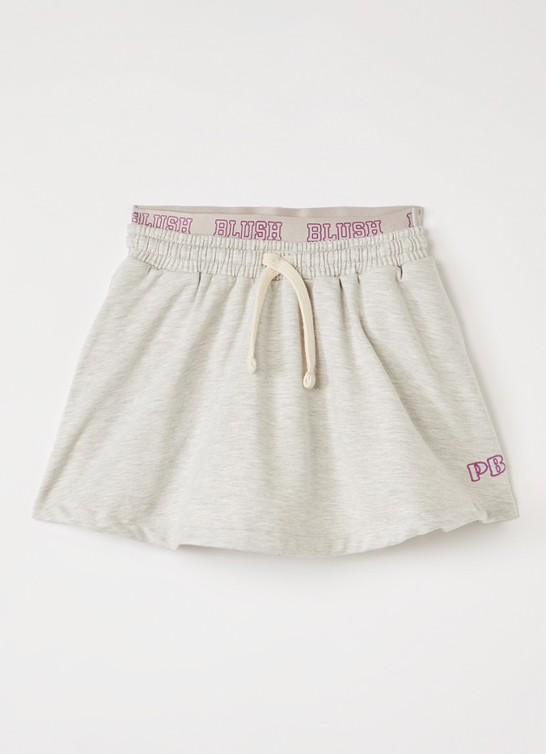 Petit Blush Meisjes Rok met trekkoord in de kleur Grijsmele, maat: 6Y=116
