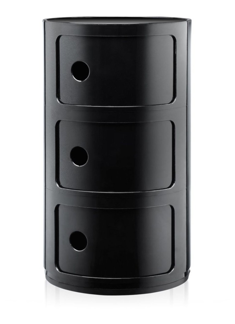Kartell Componibili kast nachtkastje large (3 comp.) Ø32 cm Zwart - Deal