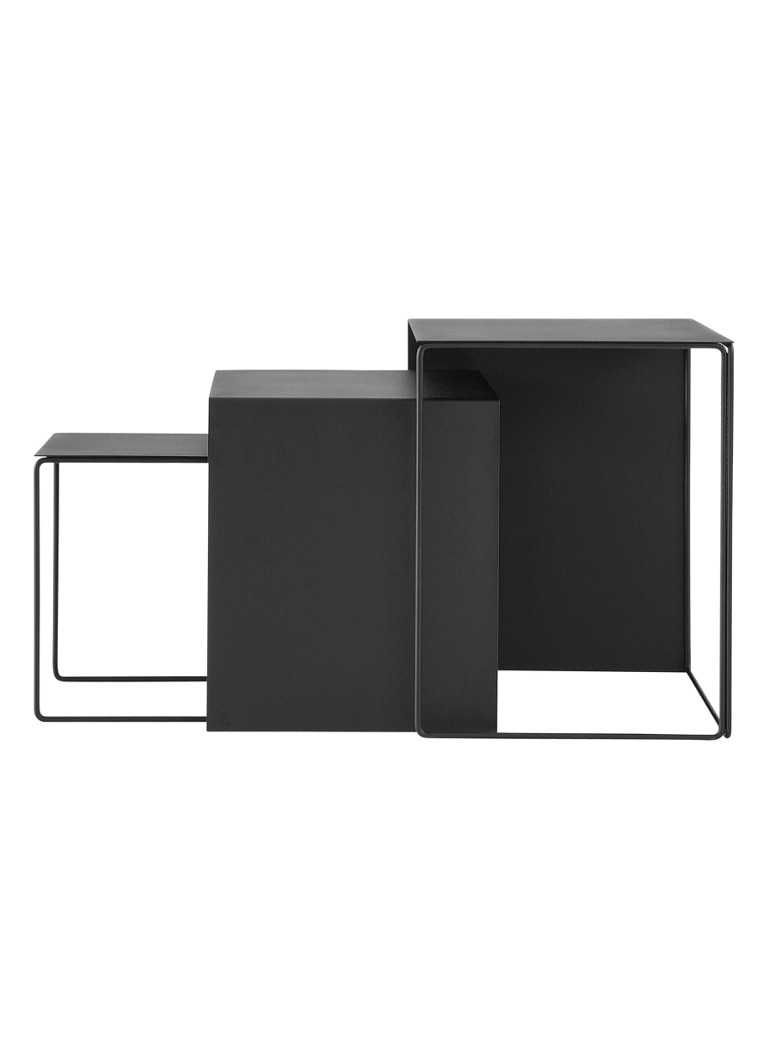 Ferm LIVING Cluster Tables bijzettafel set van 3 Zwart