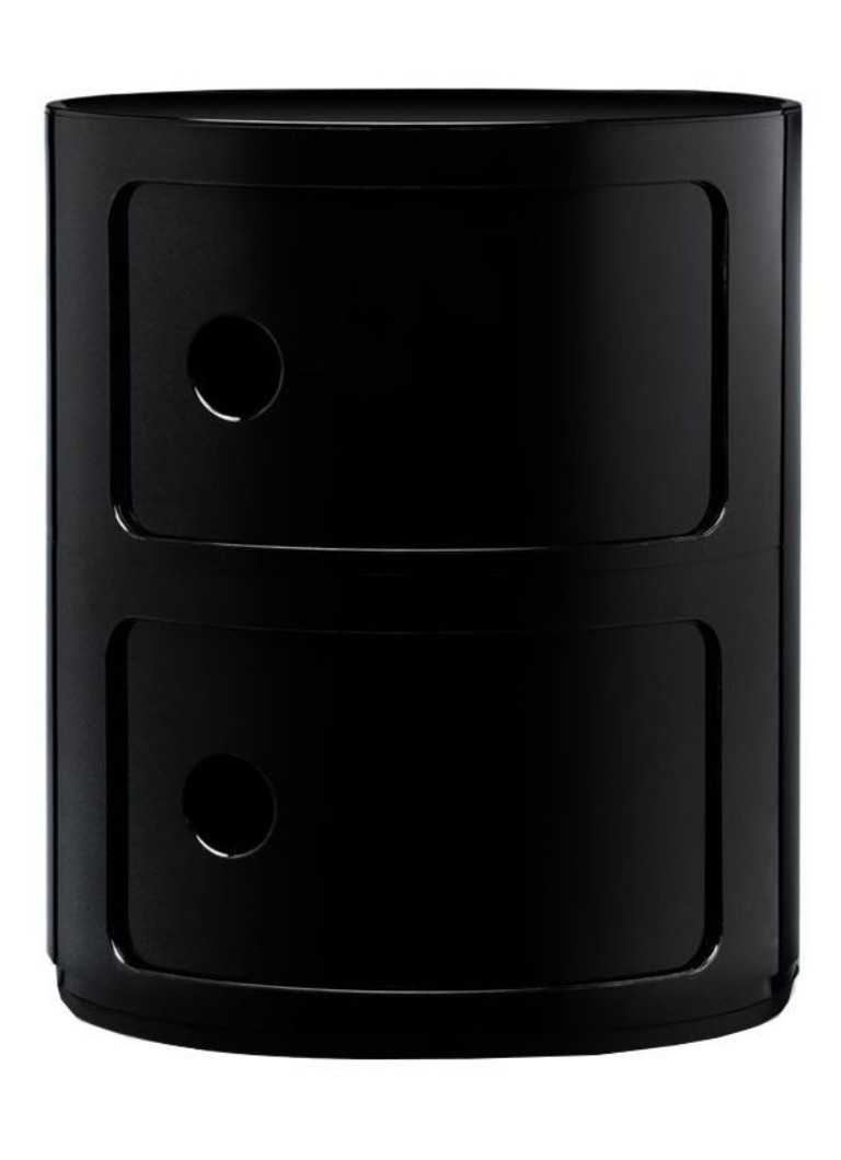 Kartell Componibili kast nachtkastje medium (2 comp.) Ø32 cm Zwart - Deal
