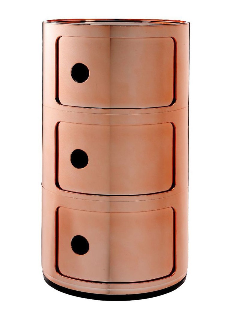 Kartell Componibili nachtkast metallic (3 comp.) Ø32 cm Brons