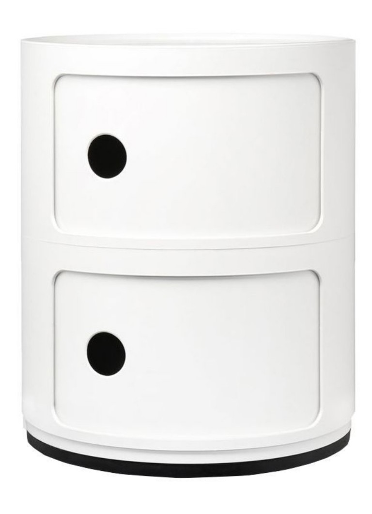 Kartell Componibili kast nachtkastje medium (2 comp.) Ø32 cm Wit - Deal