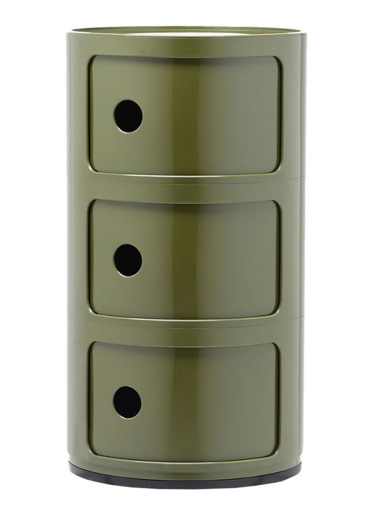 Kartell Componibili kast nachtkastje large (3 comp.) Ø32 cm Groen - Deal