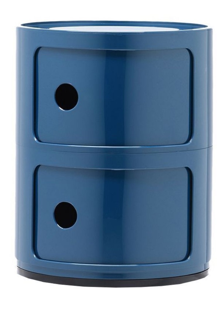 Kartell Componibili kast nachtkastje medium (2 comp.) Ø32 cm Blauw - Deal