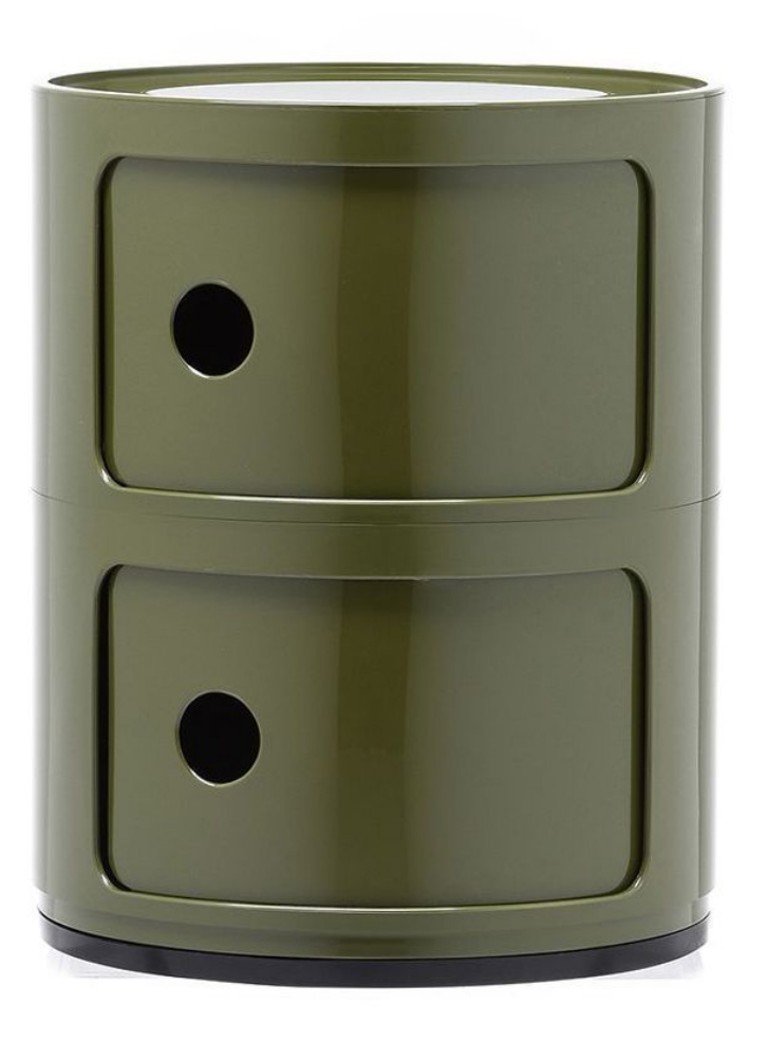 Kartell Componibili kast nachtkastje medium (2 comp.) Ø32 cm Groen - Deal