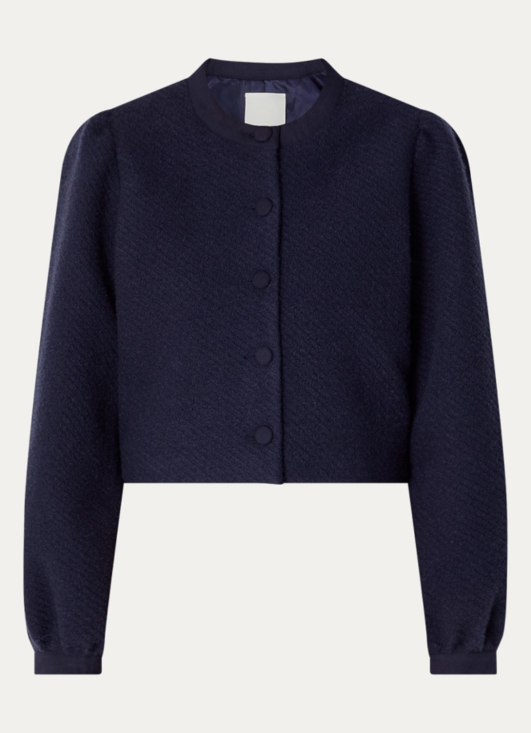 MSCH Copenhagen Dames Mschdazzle jack in wolblend in de kleur Donkerblauw, maat: XL