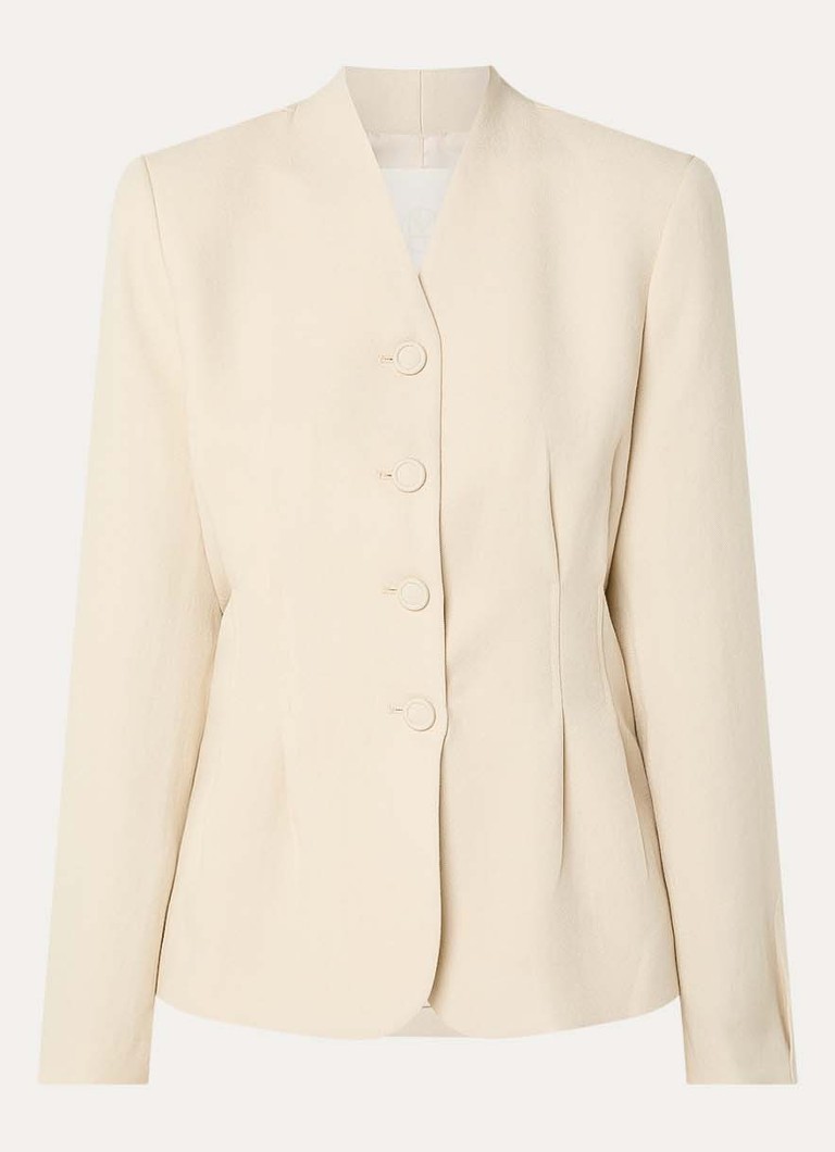 MSCH Copenhagen Dames MSCHEsteriane blazer met plooidetail in de kleur Beige, maat: L