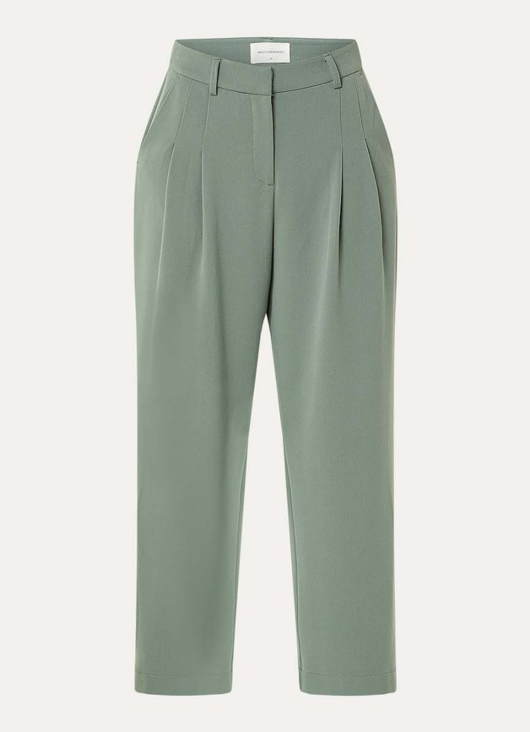 MSCH Copenhagen Dames MSCHHenrika high waist loose fit pantalon met steekzakken in de kleur Groen, maat: XL
