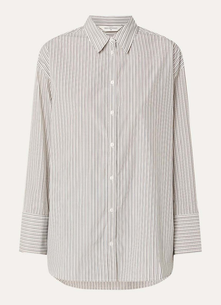 MSCH Copenhagen Dames MSCHRabea blouse met streepprint in de kleur Gebroken wit, maat: L/XL