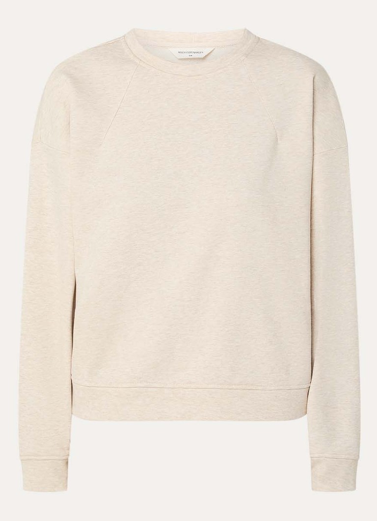 MSCH Copenhagen Dames MSCHTaia sweater met ronde hals in de kleur Beige, maat: M/L