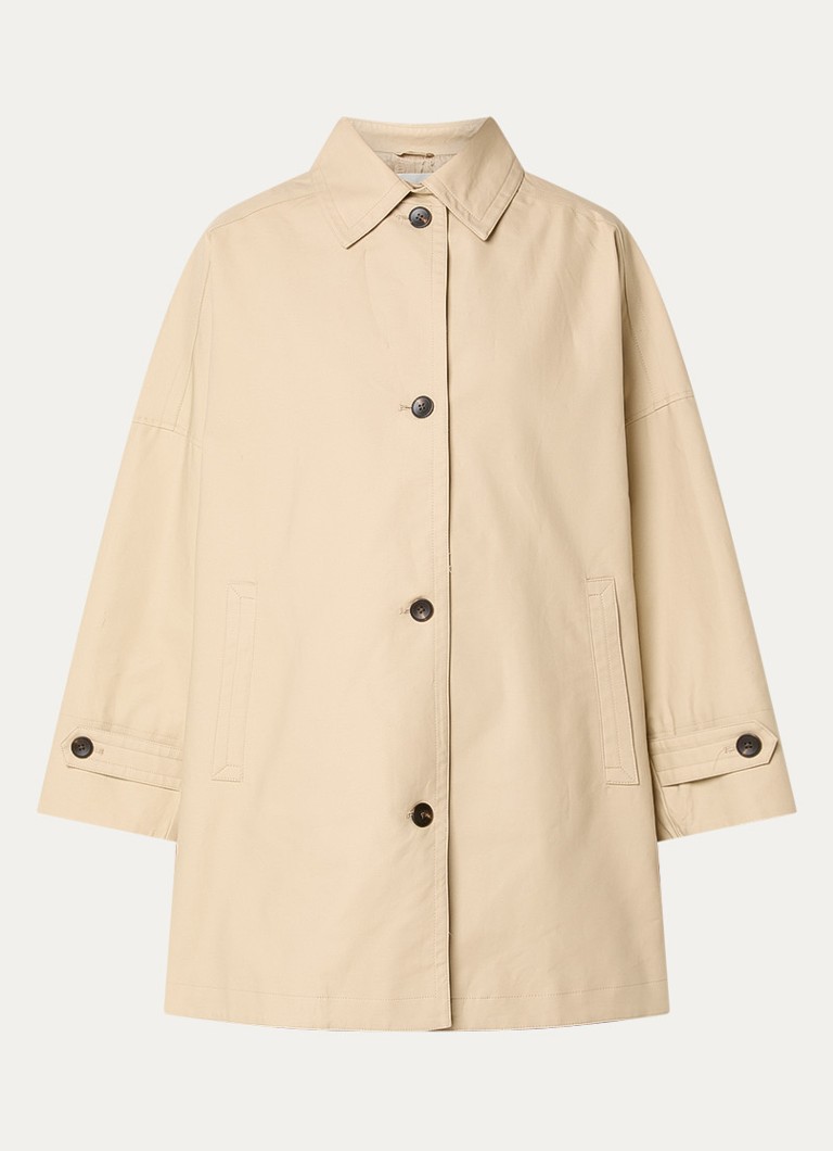 MSCH Copenhagen Dames Tikka trenchcoat met steekzakken in de kleur Beige, maat: ONE SIZE