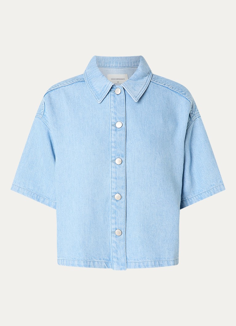 MSCH Copenhagen Dames MSCHSaphina blouse van chambray in de kleur Indigo, maat: L/XL