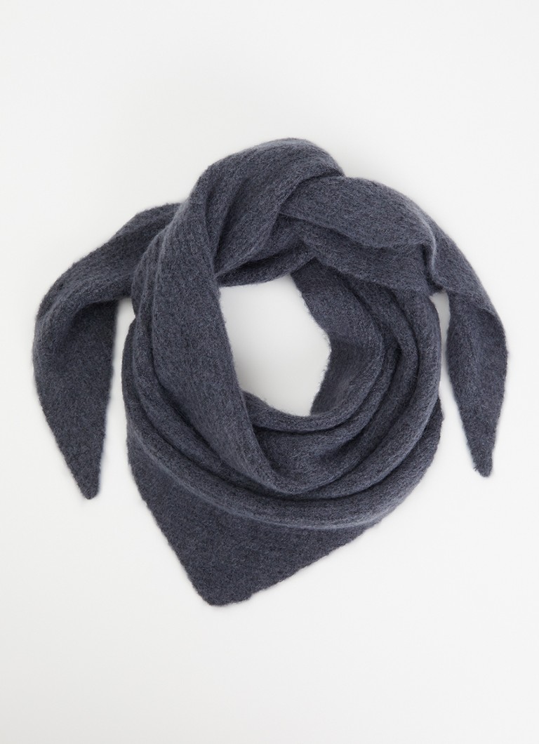 MSCH Copenhagen Dames MSCHBondie Hope sjaal in alpaca wolblend 140 x 50 cm in de kleur Donkerblauw, maat: ONE SIZE