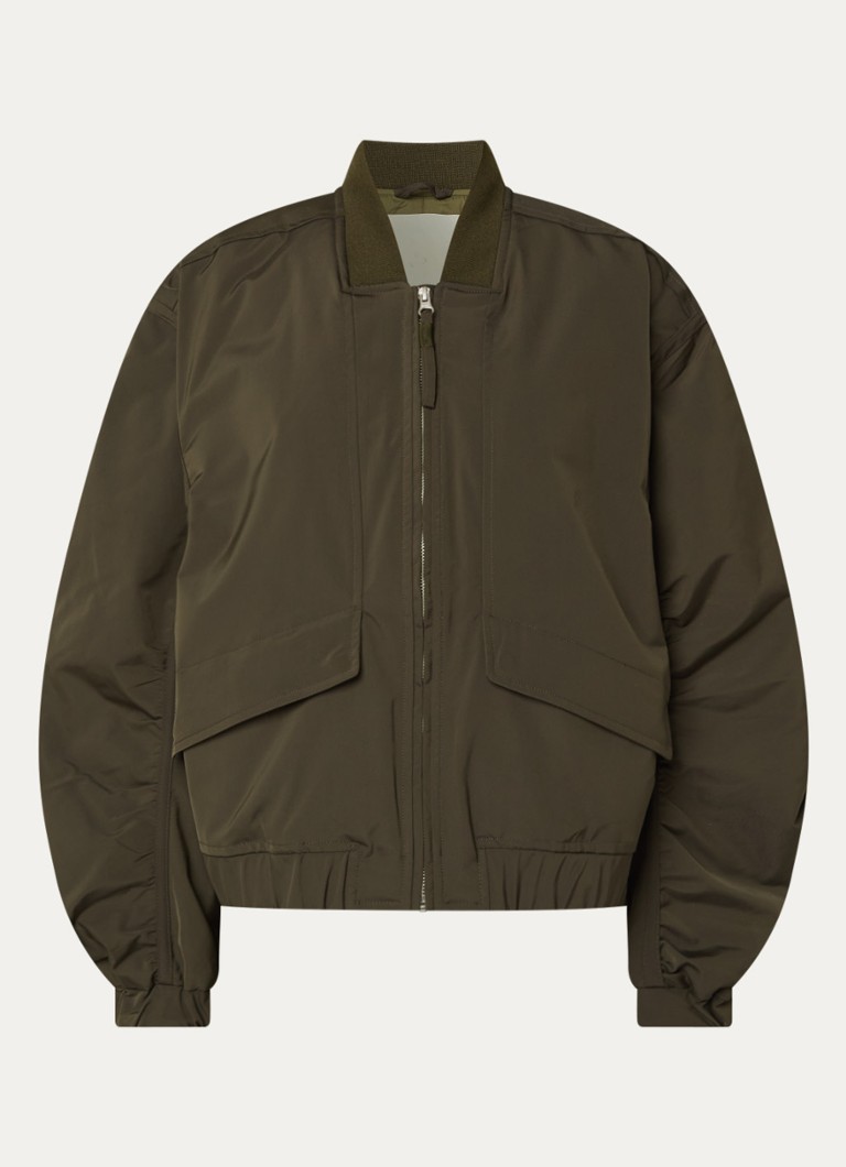 MSCH Copenhagen Dames Kosher gewatteerd bomberjack met klepzakken in de kleur Groen, maat: M/L