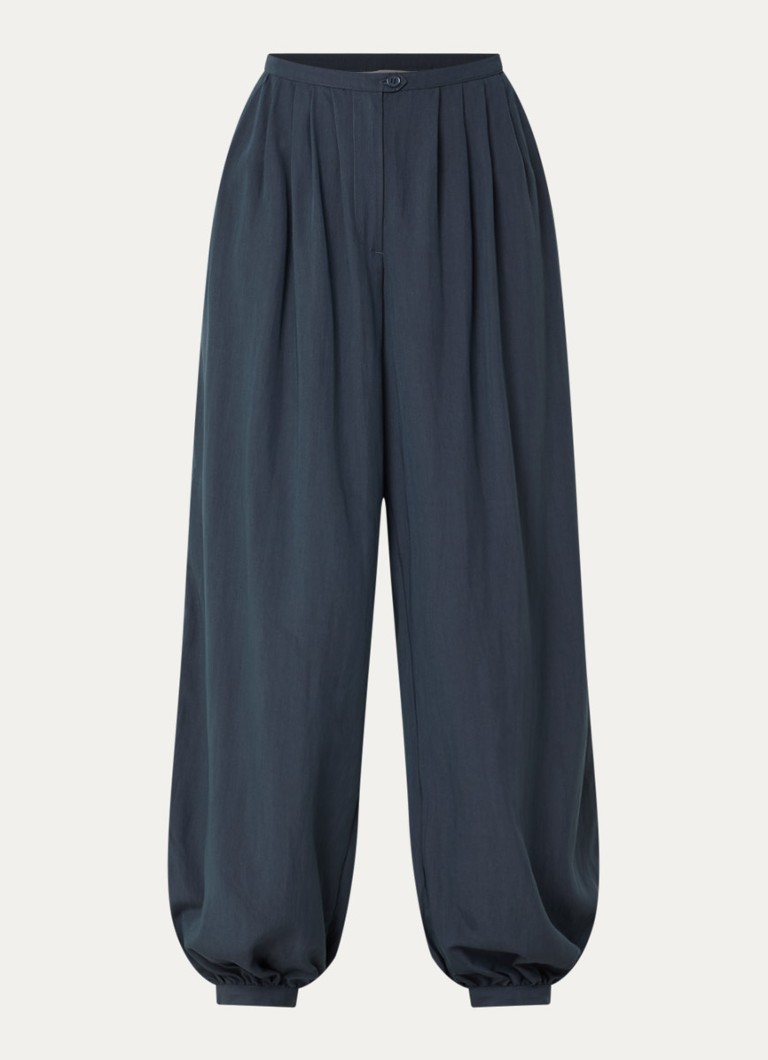 MSCH Copenhagen Dames MSCHZinet Malanie mid waist balloon fit broek met plooidetail in de kleur Indigo, maat: XS