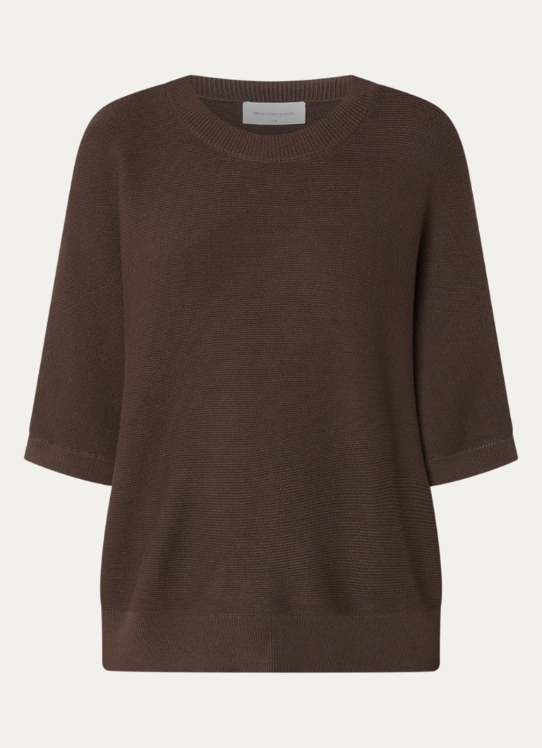 MSCH Copenhagen Dames MSCHThamira grofgebreide pullover in de kleur Bruin, maat: L/XL