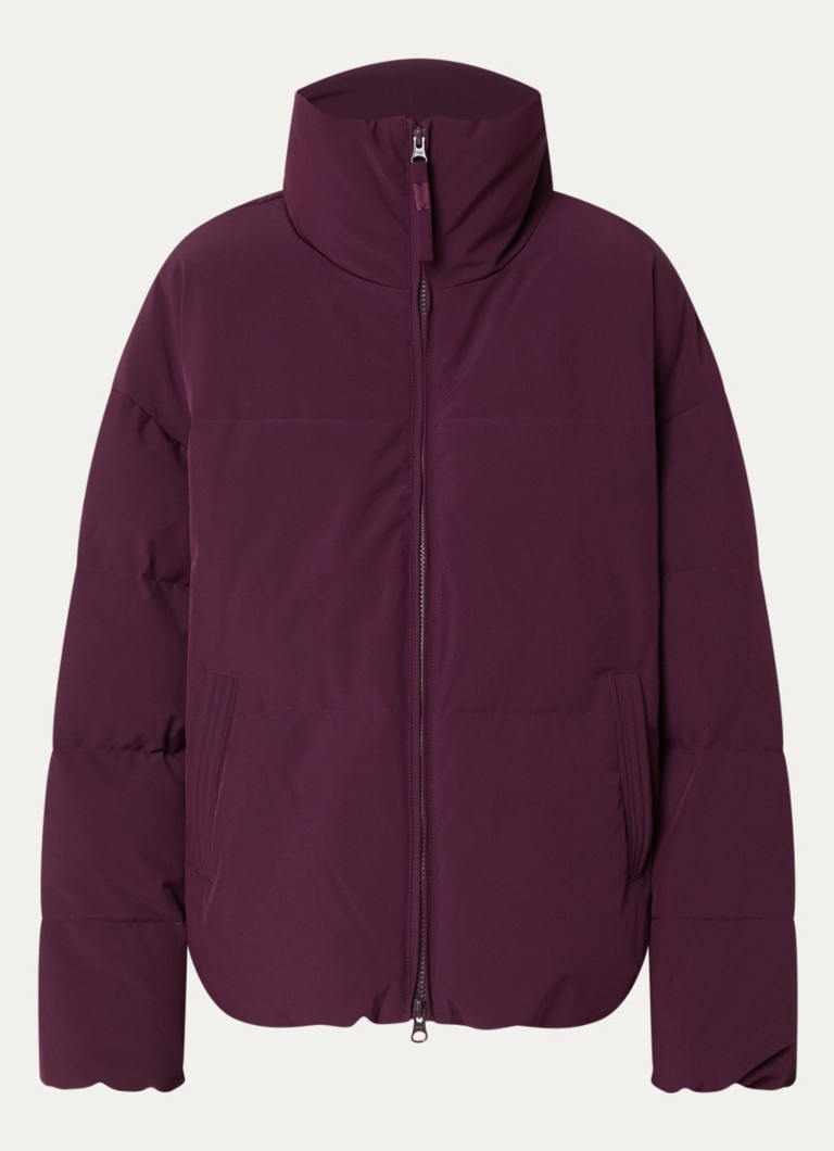 MSCH Copenhagen Dames MSCHRefron puffer jack met steekzakken in de kleur Bordeauxrood, maat: XS/S