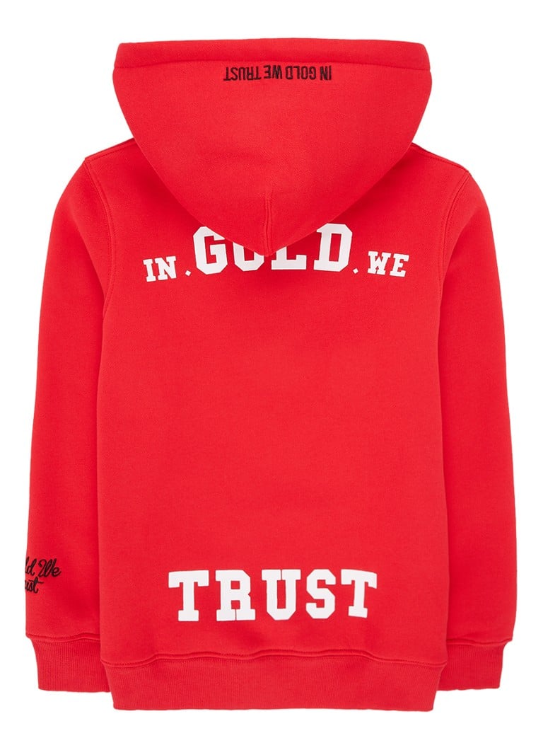 Ongrijpbaar bevestigen schattig In Gold We Trust Basic hoodie met merkopdruk • Rood • de Bijenkorf