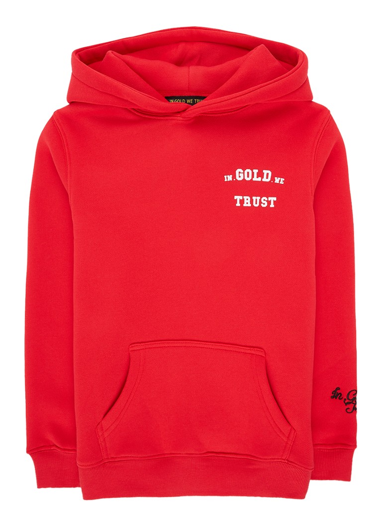 magie meer en meer licht In Gold We Trust Basic hoodie met merkopdruk • Rood • de Bijenkorf