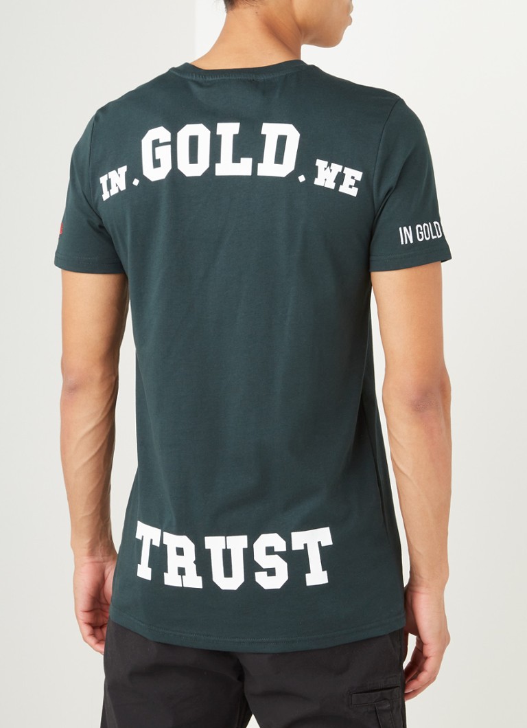 in gold we trust t shirt rood