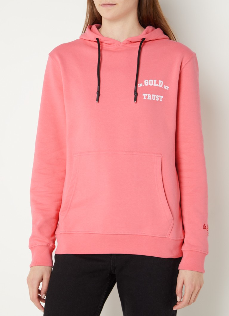 In Gold We Trust The Notorious hoodie van biologisch katoen met logoprint •  Roze • de Bijenkorf