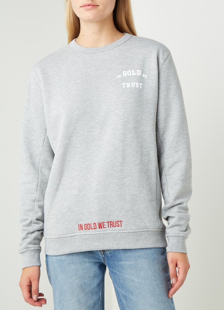 Trui Dames Grijze In Gold We Trust Trui In Gold We Trust Truien