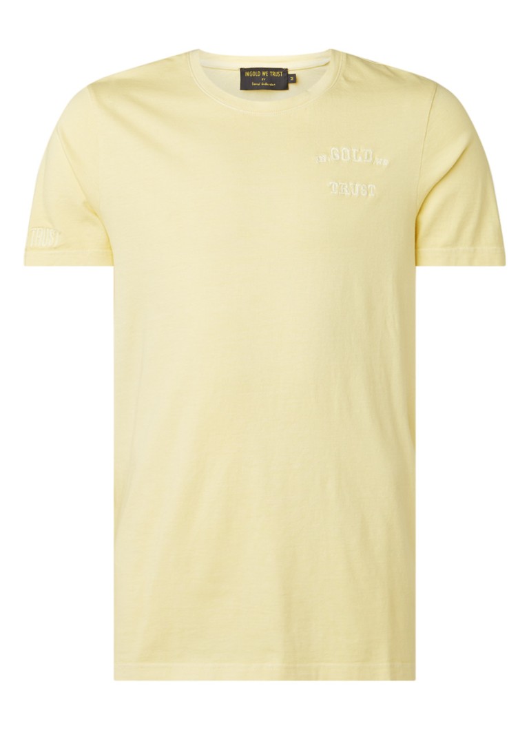 detectie scheidsrechter Manie In Gold We Trust The Pusha T-shirt met logoprint • Lichtgeel • de Bijenkorf