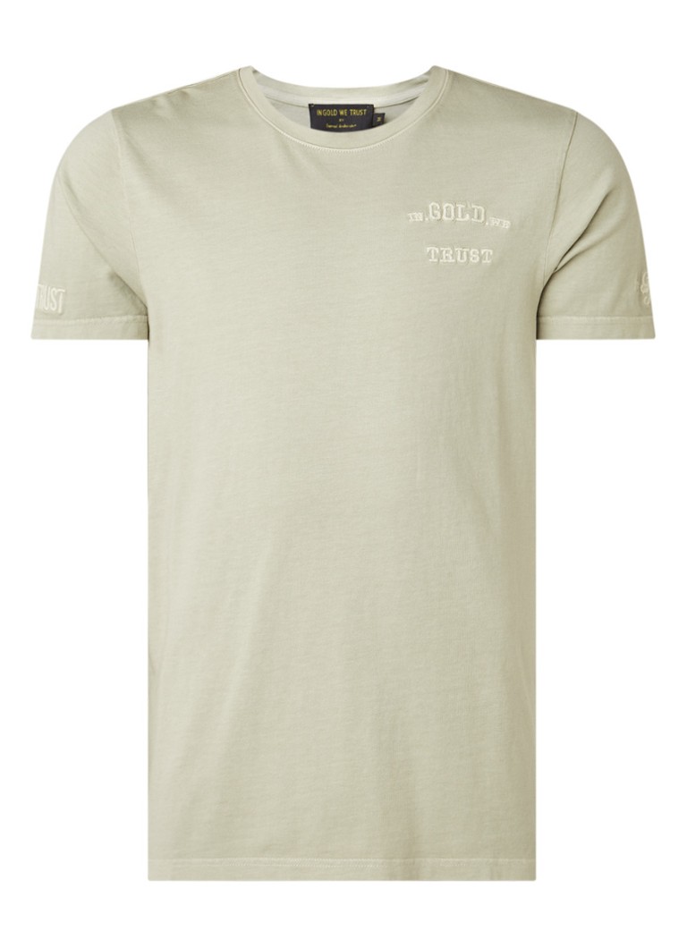 toevoegen Nevelig levend In Gold We Trust The Pusha T-shirt met logoprint • Lindegroen • de Bijenkorf