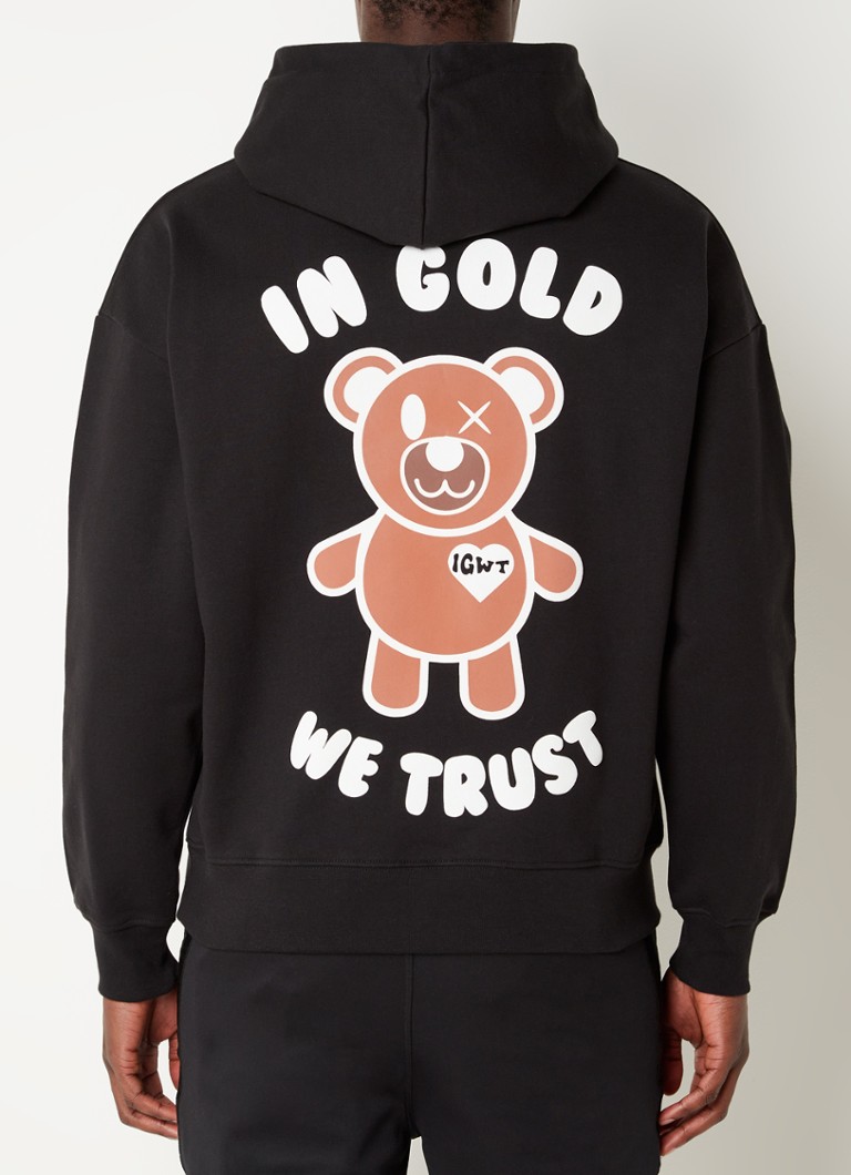 In Gold We Trust The Tea hoodie van biologisch katoen • Zwart • de Bijenkorf