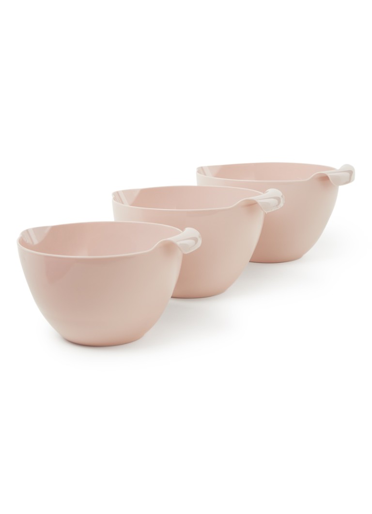 Inno Cuisinno - Beslagkom van bioplastic set van 3 - Lichtroze